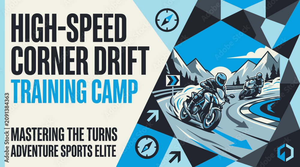 Obraz premium High-Speed Corner Drift Training Camp Mastering The Turns Adventure Sports Elite