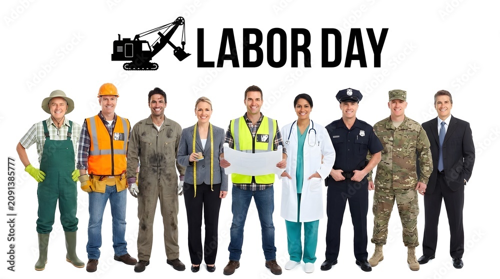 Fototapeta premium Labor day usa canada celebrating workers' contributions
