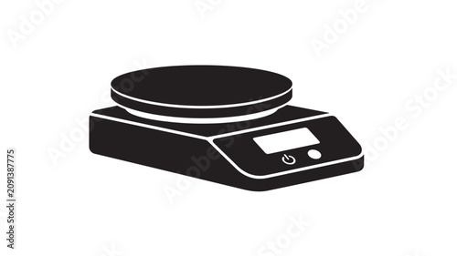 Cuadro en lienzo Digital Scale with Display and Power Button on a Flat Surface Featuring Weighing