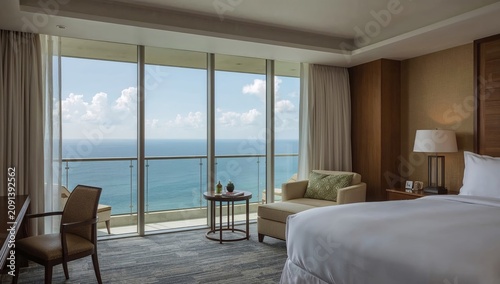 Hotel Room With Ocean View and Natural Light During Daytime