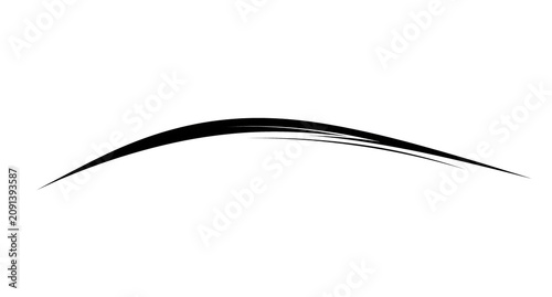 Single swoosh line graphic on transparent background