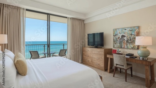 Hotel Room With Ocean View and Balcony in a Coastal Location
