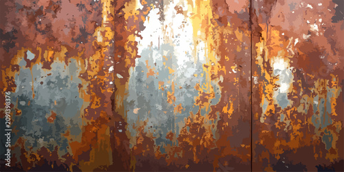 Photos Weathered Rusty Metal Texture Background with Peeling Paint and Aged Steel Surfa