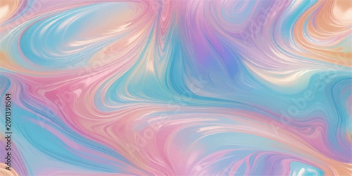 Photos Abstract Colorful Wave Background with Vibrant Rainbow Fractal Curves and Digita