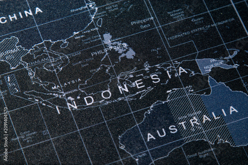 Map of Indonesia and Australia highlighting the Asia-Pacific region.