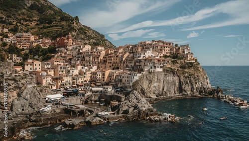 Train Travels Along the Coast With Beautiful Views of the Ocean and Cliffs