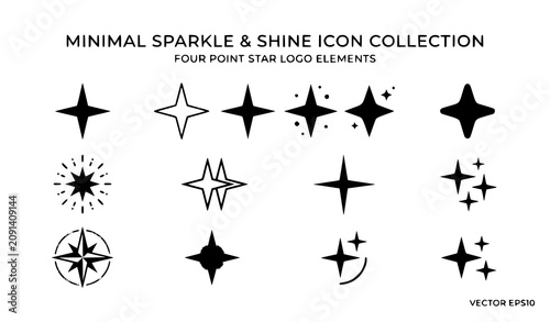 Fotografía Design an original vector collection of 32 sparkle icons isolated on a solid white background