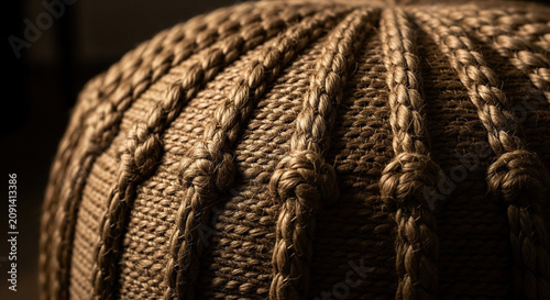 Intricate Rope Texture in Warm Sepia Tone