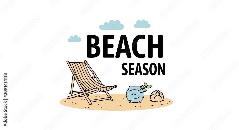 Obraz premium Beach Season Relaxation Summer Vacation.