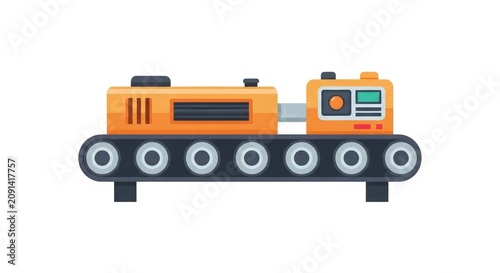 Industrial orange construction vehicle equipment.