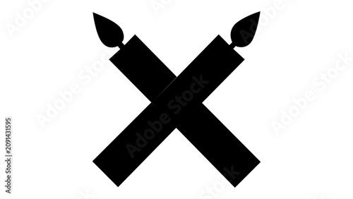 Clean flat vector line icon featuring a single candle and flame, perfect for mindfulness content, remembrance graphics, home decor tags, and event programs.