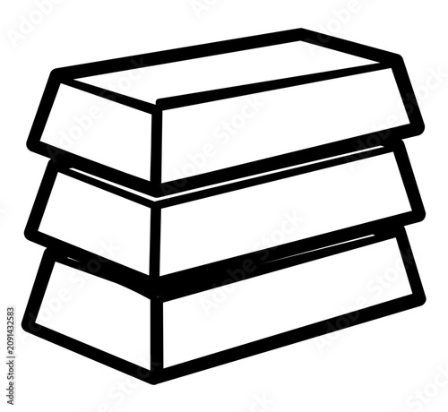 Simple clean flat vector line icon of a bullion gold bar, useful for investment planning, savings products, and premium finance design.
