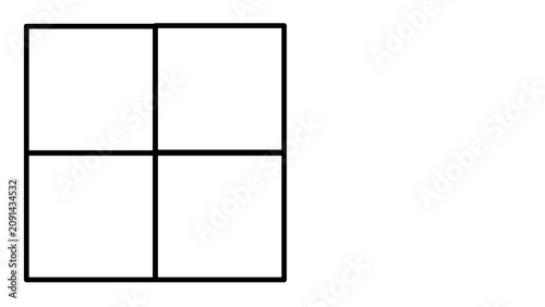 A clean flat vector line icon showing a simple window frame, useful for smart home dashboards, property brochures, builder websites, and wayfinding signs.
