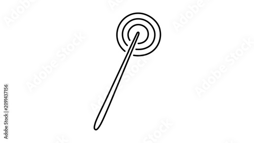 This clean flat vector line icon shows a magic wand with sparkles, ideal for edit tools, effects, automation, and creative apps.