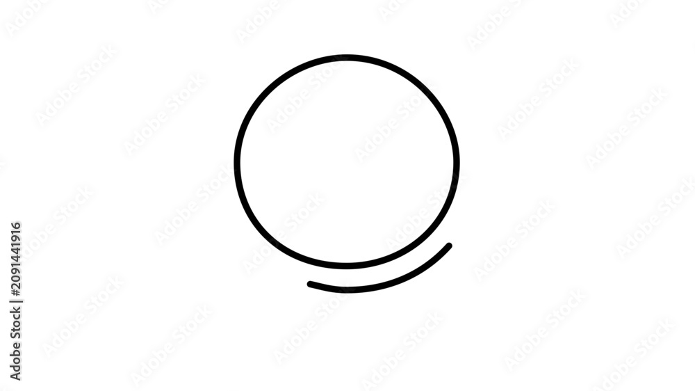 Obraz premium Simple clean flat vector line icon of a smartwatch face and band, ideal for wearable electronics, fitness goals, and tech service menus.