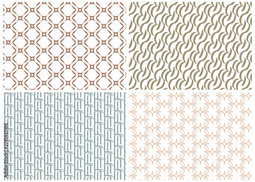 Geometric Seamless Pattern Collection, Minimal Abstract Vector Backgrounds: Seamless Pattern Design Bundle. 
