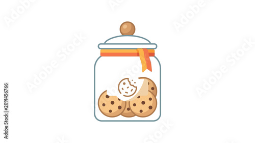 Canvastavla Cookies in a Glass Jar.