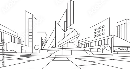 Tableau sur toile City landscape