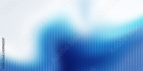 Obraz na plátne Abstract blue and white glowing glass fractal background with smooth gradient bl