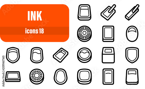 Photos Ink Printing and Calligraphy Equipment Icons