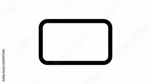 A simple black rectangular outline on a white background