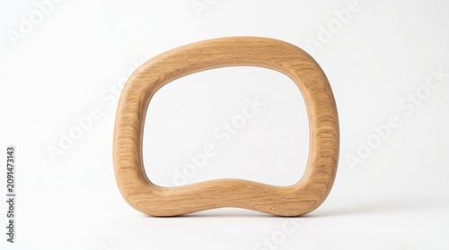 A wooden teether toy for babies to chew on
