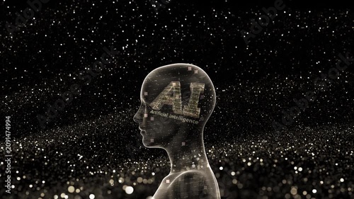 AI artificial intelligence Digital Sea concept background