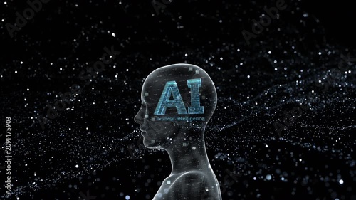 AI artificial intelligence Digital Sea concept background