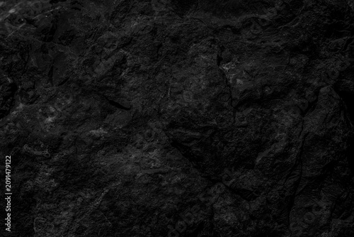 Cuadro en lienzo Textura de roca volcánica negra, fondo natural oscuro y rugoso