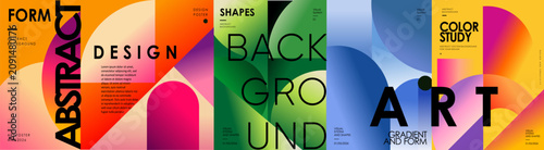 Fotografie Modern gradient abstract background