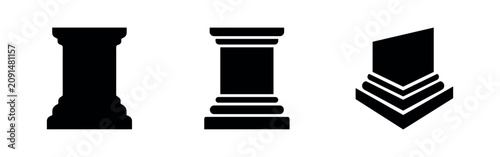 Foto Set of architectural column icons