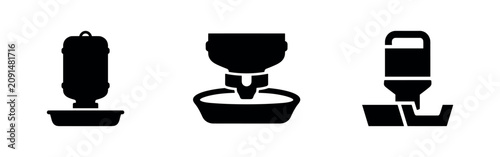 Fotografie Pet water dispenser icons