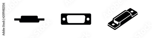 Foto Harmonica Musical Instrument Icons Set - Folk and Blues Music Symbols