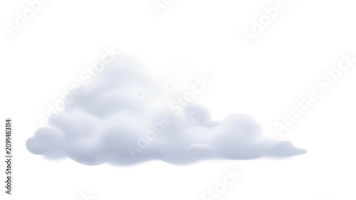 Soft White Cloud Formation in Clear Blue Sky Minimalist Background