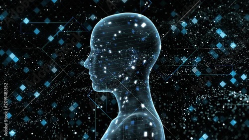 AI artificial intelligence Digital Sea concept background