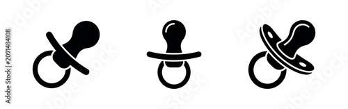 Konstfotografi Baby Pacifier Icons Set