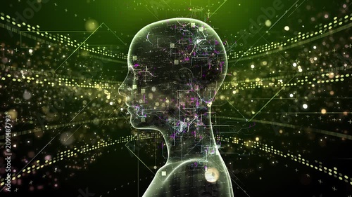 AI artificial intelligence Digital Sea concept background