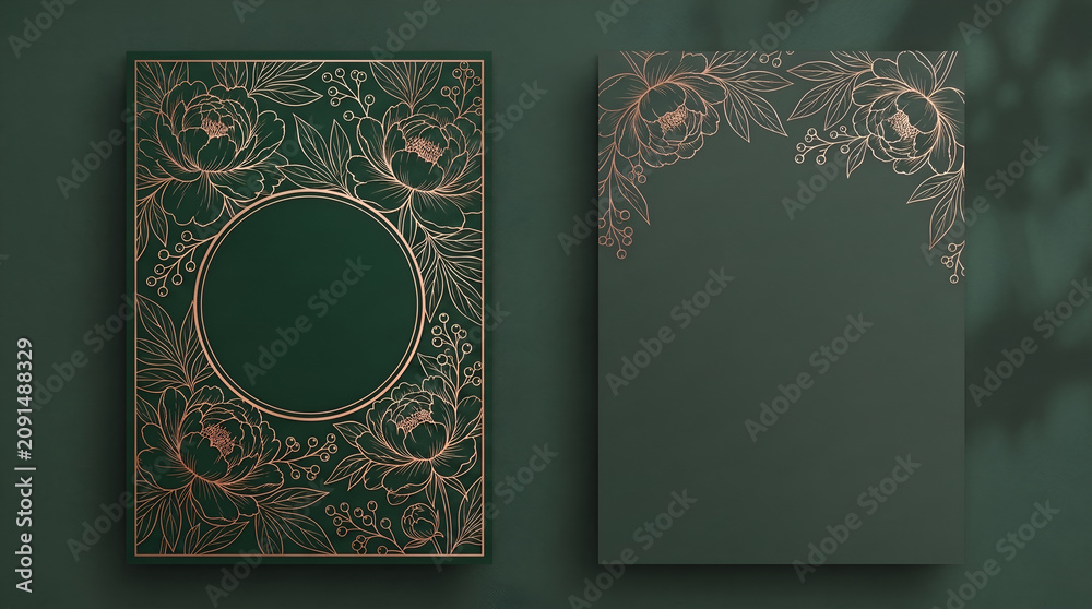 Naklejka premium Elegant White Rose Wedding Invitation Card Template Design