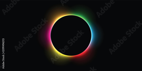 Cuadro en lienzo Abstract Lunar Eclipse Gradient Illustration Smooth gradient vector inspired by