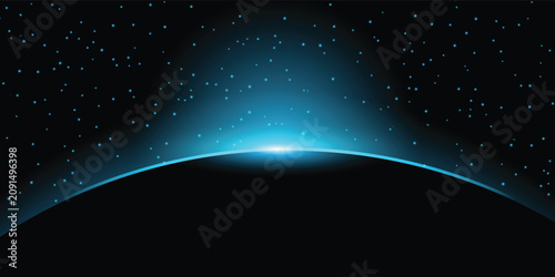 Fotografie Galaxy Eclipse Light Burst Vector Illustration Creative vector featuring an ecli