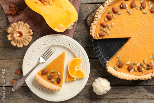 Delicious pumpkin tart with...