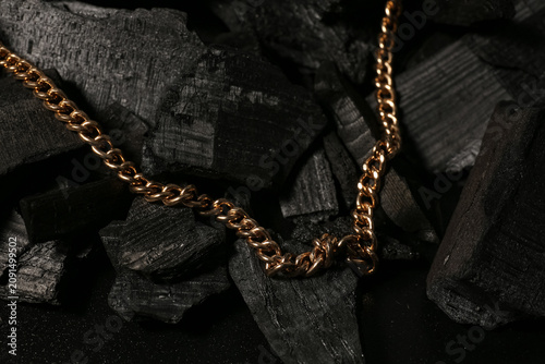 Beautiful chain necklace on...