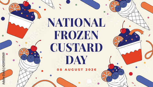 Photos National frozen custard day celebration with colorful ice cream treats