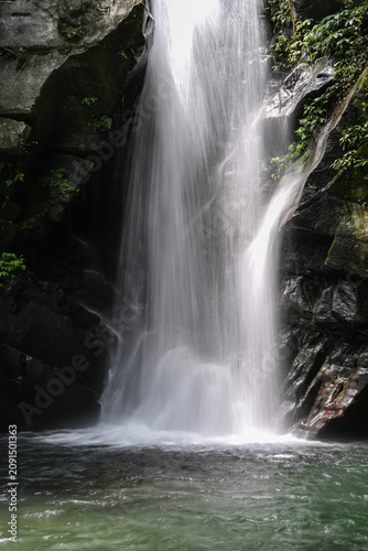 Beautiful Landscape View Of Meihouman (Garden) Waterfall On HuaYuan  River, Wufeng, Hsinchu, Taiwan