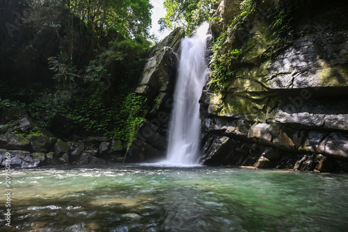 Beautiful Landscape View Of Meihouman (Garden) Waterfall On HuaYuan  River, Wufeng, Hsinchu, Taiwan