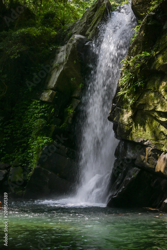 Beautiful Landscape View Of Meihouman (Garden) Waterfall On HuaYuan  River, Wufeng, Hsinchu, Taiwan