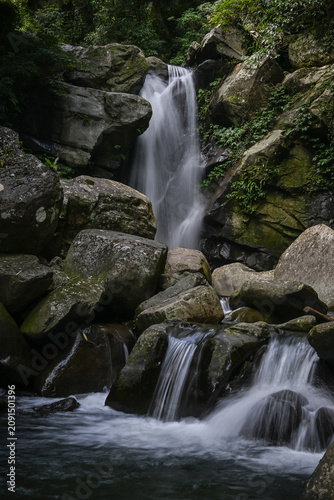 Beautiful Landscape View Of Meihouman (Garden) Waterfall On HuaYuan  River, Wufeng, Hsinchu, Taiwan