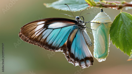The moment a butterfly emerges from its chrysalis, its damp wings slowly unfurl