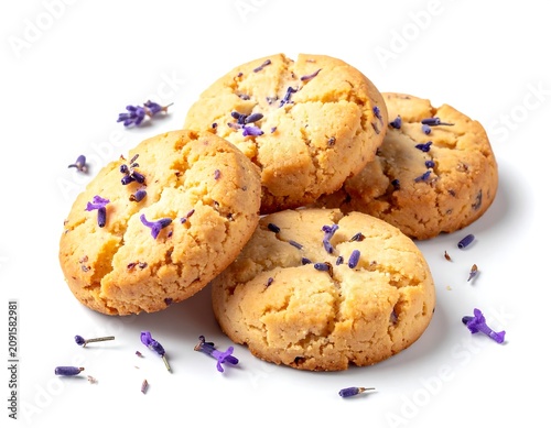 Freshly baked blueberry muffins on white plate.