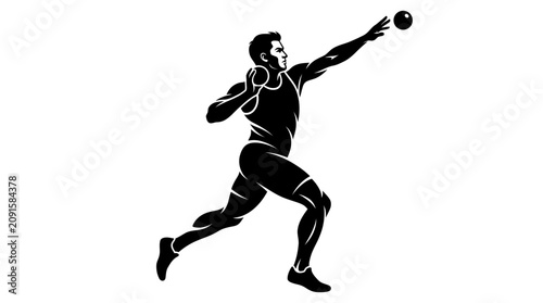 Athlete Shot Put Silhouette